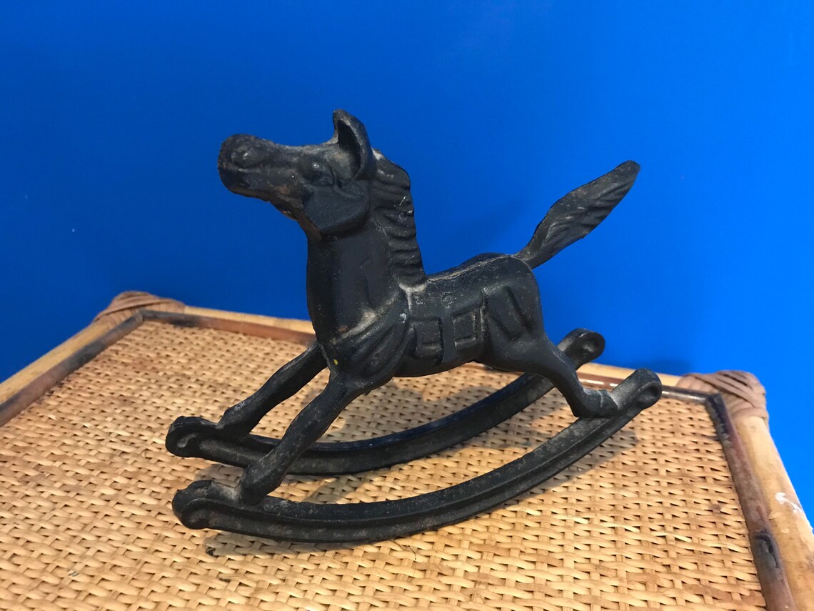 Vintage Cast Iron Rocking Horse / Doorstop Etsy UK