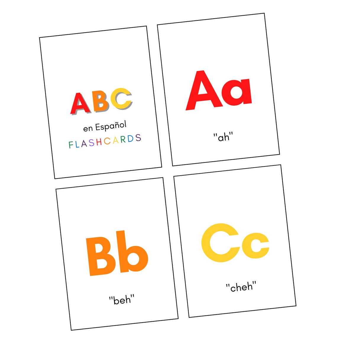 Spanish ABC Flashcards, Preschool Printables, Circle Time Printable ...