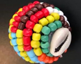 One Blessed Powerful Santeria Beaded Macuto Amulet Resguardo Talisman - 7 African Powers / Siete Potencias Africanas - Blessed by BABALAWO