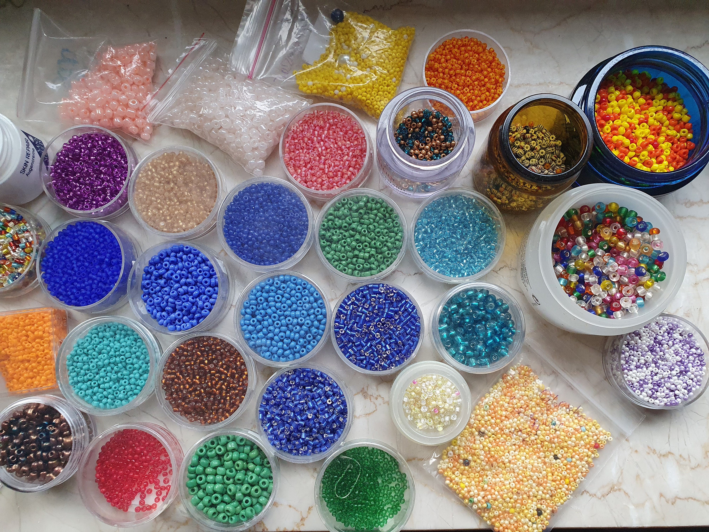 4mm Mix Seed Beads 40g , Rainbow Glass Seed Beads Mix Color Rocailles, DIY  Jewelry Making, Craft Supplies 