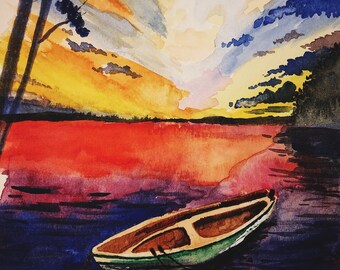 Come Sail Away With Me Original RECREATION Watercolor Painting