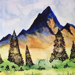 Black Mining Hill of Dakota Original RECREATION Watercolor Painting image 2