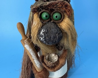 Ken Arensbak Troll Cook Handmade 5 Arts Studio Folk Art Figure w/ Tag Chef Baker