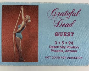 Grateful Dead Backstage Pass 3-5-94 Desert Sky Pavilion Phoenix Marilyn Monroe