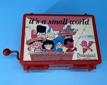 Vintage Disney It’s A Small World Music Trinket Box Disneyland Japan Disney