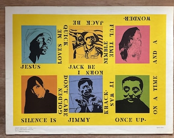 VTG 1960s Berkeley Psychedelic Art Poster Group Commentary GC-131 Marlene Oliver