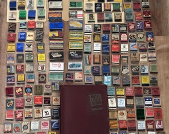 Vtg Lot of 250  Matchbooks  US  Restaurant Bar Ads 1930’s 40’s & More + Album