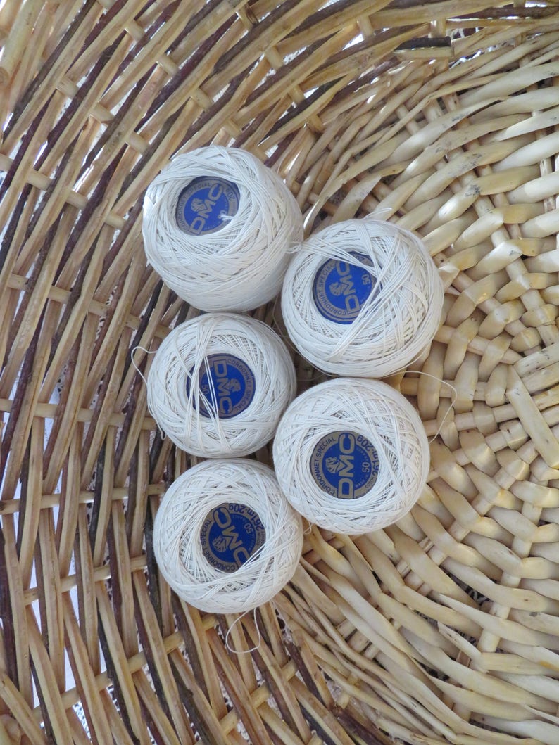 DMC Cordonnet Special Crochet Cotton Sizes 30-100 White and Ecru