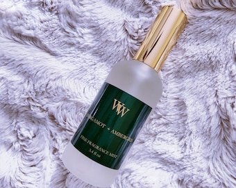 Bergamot + Ambergris | Fine Fragrance Body Mist | Body Spray | Scented Spray | Body Spray Perfume | Fragrance Mist | Spa Gift | 100 ml