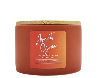 Apricot Grove | Soy Wax Luxury Candle | Sienna Modern Ceramic Tumbler 7.1 fl oz | Soy Wax Melts