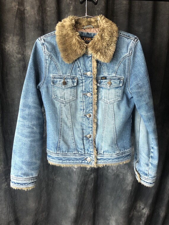 Lee nylon acolchado forrado chaqueta vaquera de mujer pequena Etsy Espana