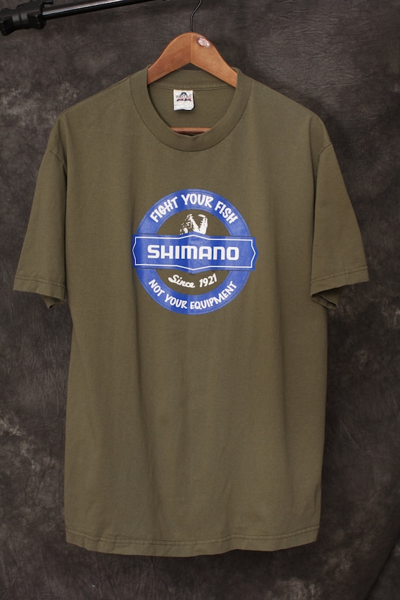 Shimano Green T-shirt Mens Medium 