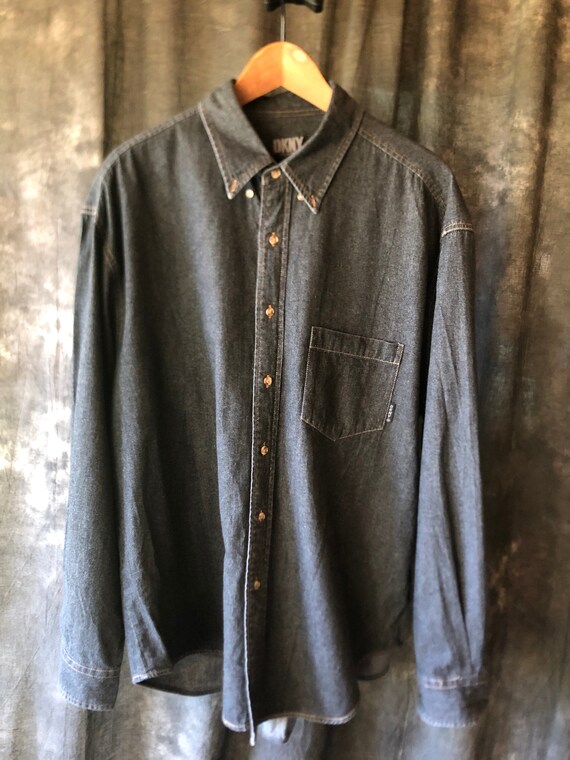 dkny denim shirt
