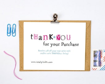 thank you for your purchase cards instant download etsy