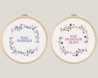 Laatste podcast aan de linkerkant - LPotL Quotes - Cross Stitch - PATROON