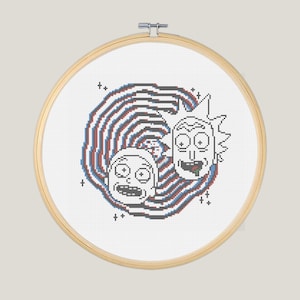 Rick und Morty in 3D Kreuzstich - MUSTER