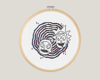 Rick and Morty in 3D Cross Stitch - PATTERN