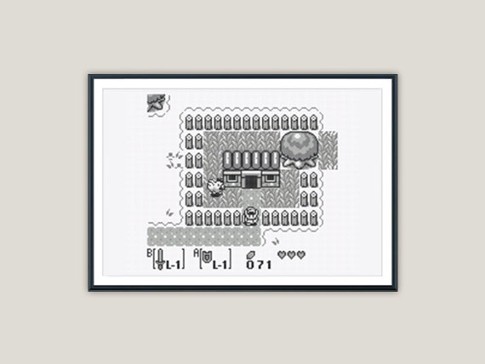 Link's Awakening Map Legend of Zelda Cross Stitch - Etsy