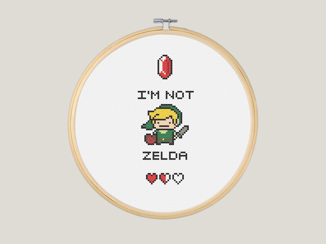 Link 'i'm Not Zelda' Cross Stitch PATTERN - Etsy