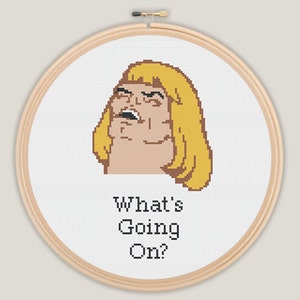 He-Man What's Going On Cross Stitch - PATTERN