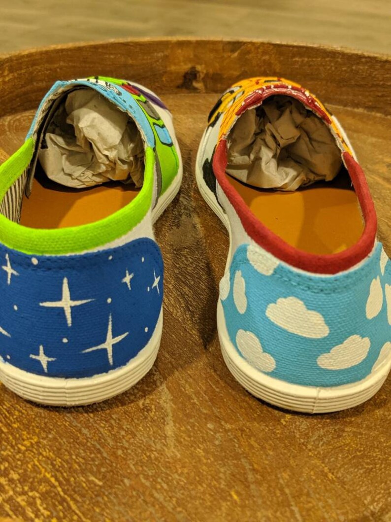 Toy Story Shoes Woody Buzz Lightyear Disney Painted Shoes