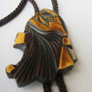 Handcrafted Abstract Wood Bolo Tie: Artsy Design, 40&quot; Cord