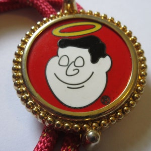 Good Sam Bolo Tie, Costume Good Sam Guy Man w Halo  Cartoon Character Bolo Tie IC Lot C1