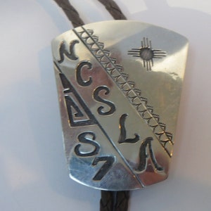 Liquor Bolo Tie, Vintage Sterling Silver National Conference of State Liquor Administrators NCSLA Signed  Bolo Tie IC Lot  26