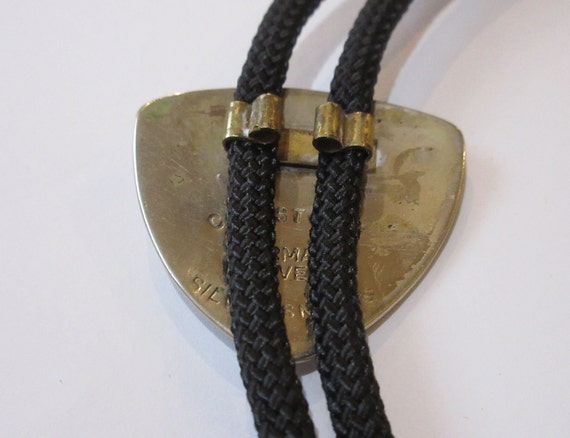 Comstock Bolo Tie, Vintage German Nickle Silver C… - image 4