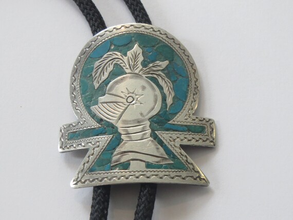 Helmet Bolo Tie, Vintage Sterling Helmet Knight T