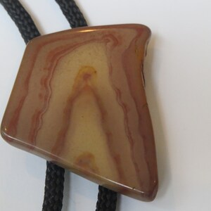 Rust Bolo Tie-Gifts for Him- Multi Red Rust Gray Tone Stone Rockhound Geologist- Necktie- Mens Necklace- Bolo Tie IC Lot M