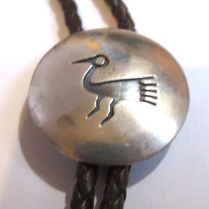 Vintage Kiwi Bird Bolo Tie: Sterling Silver Western Jewelry