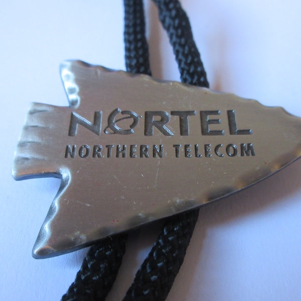 Nortel Bolo Tie-Vintage Nortel Northern Telecom Ad Advertisement- Gifts for Him Necktie- Mens Necklace Bolo Tie IC Lot 26