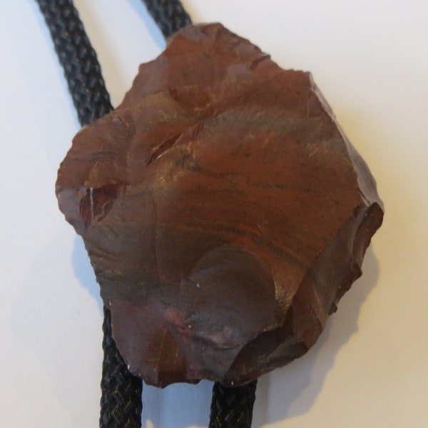 Brown Bolo Tie, Multi  Red Brown Rust Tone Stone Rock Geologist Bolo Tie IC Lot 10