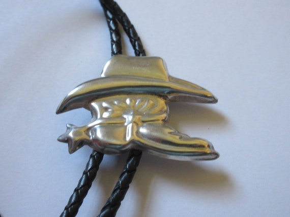 Boot Bolo Tie-Gifts for Her-Vintage Sterling Silv… - image 3