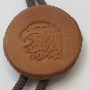 Eagle Bolo Tie, Southwestern Handmade Leather Eagle Hawk Raptor-Gifts for Him- Necktie-Mens Necklace Bolo Tie IC Lot 25