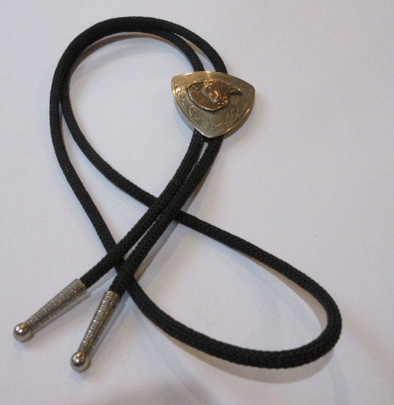 Comstock Bolo Tie, Vintage German Nickle Silver C… - image 7