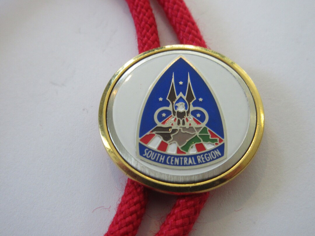Boy Scout Bolo Tie Vintage Round BSA South Central Region Etsy