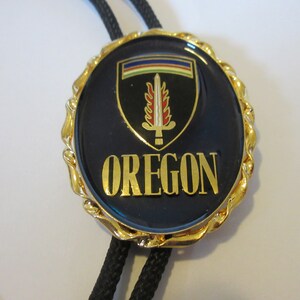 Oregon Bolo Tie, Oregon State Enamel-Gifts for Him-Necktie-Mens Necklace-Bolo Tie IC Lot 41