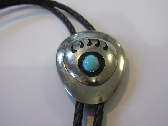 Abalone Bolo Tie Costume Stainless Steel Bear Claw w Abalone Bolo Tie IC Lot 11
