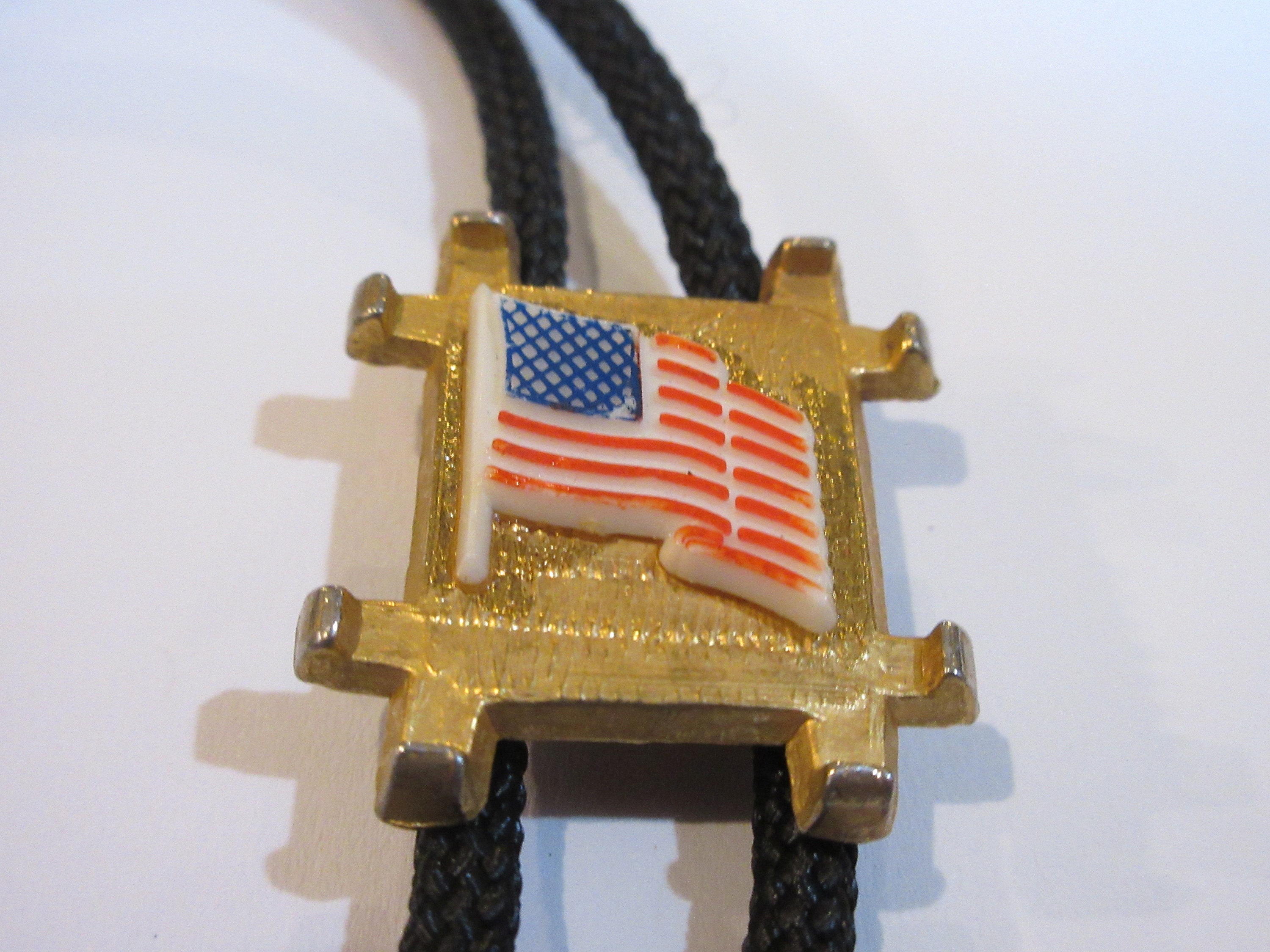Bolo Flag Rms Flag Bolo Tie-handcrafted American Flag Emblem in Acrylic Bolo Tie IC ...