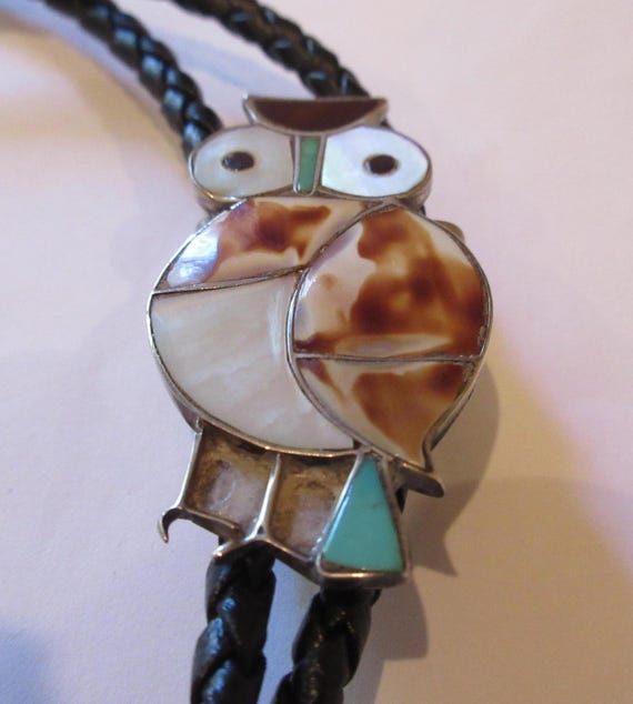 Rare Older Vintage Native American Zuni Turquoise Mask Sterling Silver Bolo Tie Rare Older Vintage Native American Zuni Turquoise Mask Sterling Silver Bolo Tie