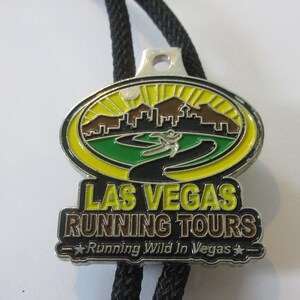 Runner Bolo Tie, Recycled Las Vegas Runners Running Tour-Gifts for Him Necktie-Mens Necklace Bolo Tie IC Lot 12