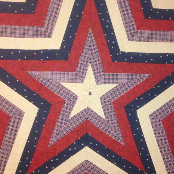 Dianna's Star Quilted Wall Hanging Sewing Pattern Five Pointed Star Patriotic Americana