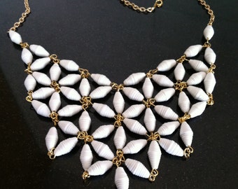 Geometric Paper Bead Necklace