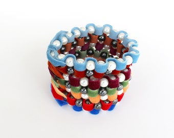 Velvet ribbon adjustable bracelet