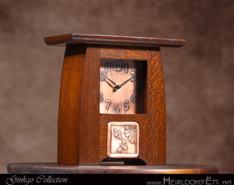 Ginkgo Collection - Craftsman / Mission / Arts & Crafts Mantel Clock