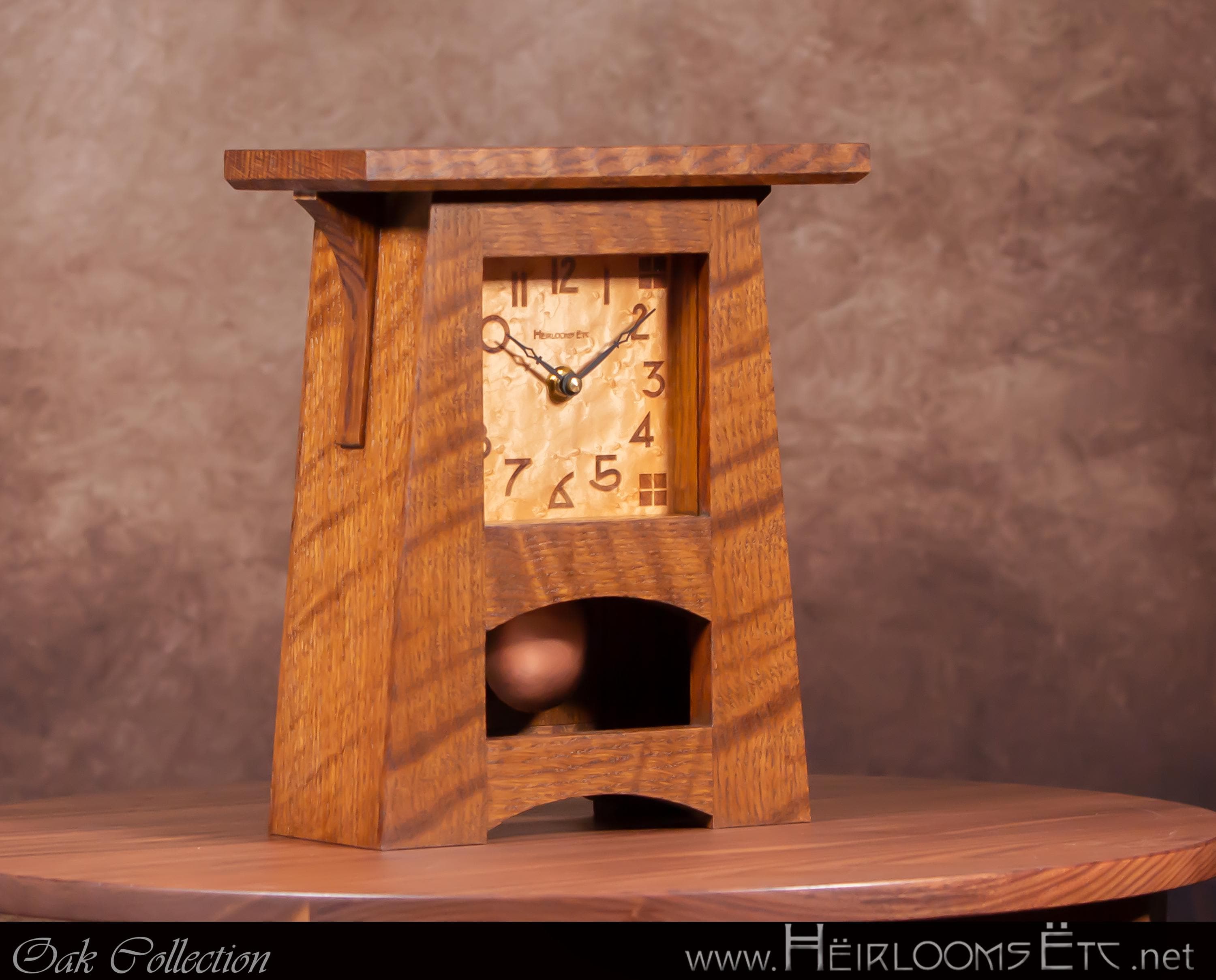 Oak Collection / Craftsman Style / Mission / Arts & Crafts Mantel Clock
