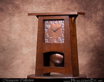 Mangrove Collection / Craftsman Style / Mission / Arts & Crafts Mantel Clock