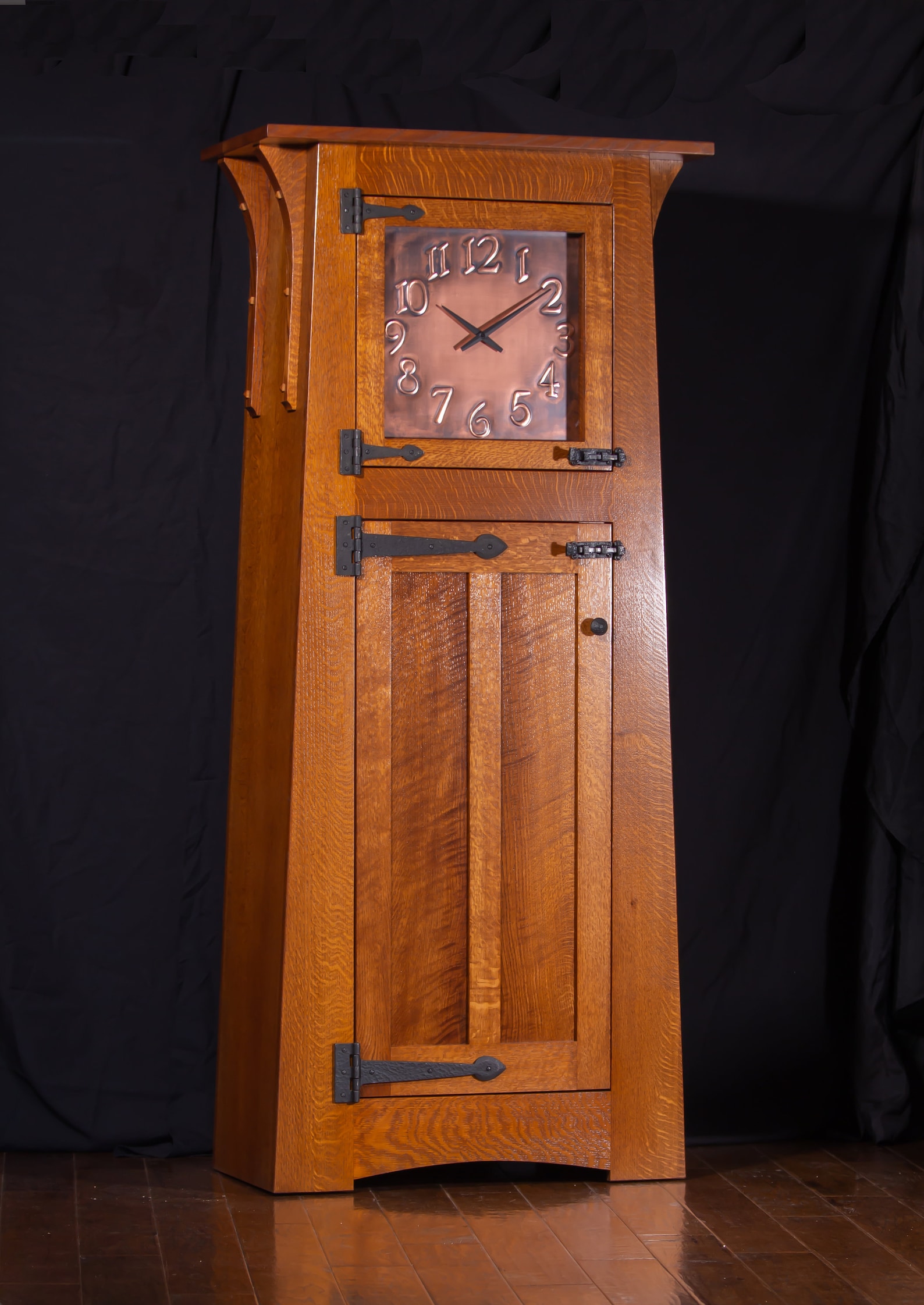 Oak Grandfather Clock / Craftsman / Arts and Crafts Inspired Design - Etsy